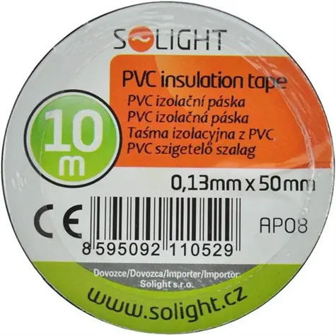 Solight AP08 izolační páska 50mm x 0.13mm x 10m černá