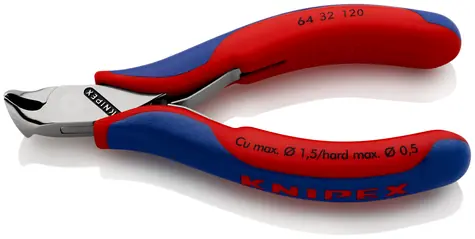 Knipex 64 42 115 Čelní štípací kleště se šikmými břity pro elektroniku 115mm / 27°