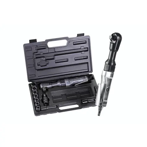 Aerotec pneumatická ráčna 1|2" + 7x nástrčný klíč / 6.3 bar / 120 l-min / 68 Nm / kufřík / klíče 9&10&11&13&14&17&9mm