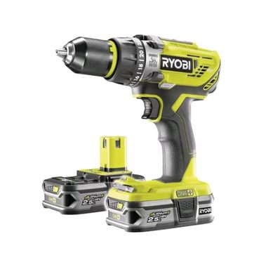Ryobi R18PD31-225S / Příklepová vrtačka / Aku / 2x2.5 Ah / 13mm sklíčidlo / 1800 ot-min / 23.400 příklepů-min