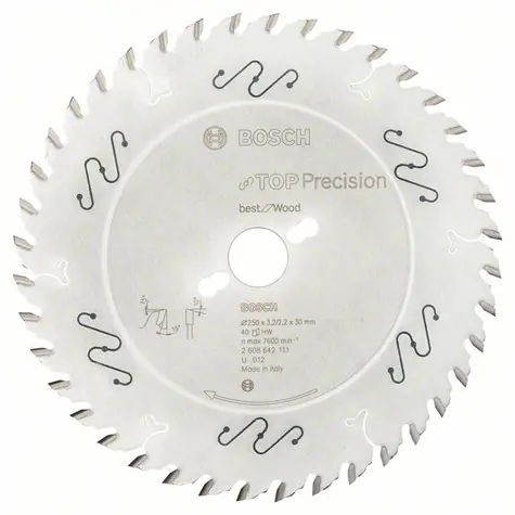 BOSCH Top Precision Best for Wood 2608642111 / Pilový kotouč do okružních pil / 250 x 3.2 mm / 30mm / 40 zubů
