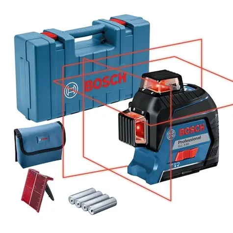 BOSCH GLL 3-80 / Čárový laser / dosah až 30m / rozsah 120m / přesnost +-0.3mm / samonivelace / IP54