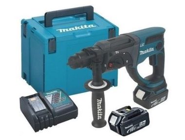 Makita DHR202RTJ / Aku kombinované kladivo /  18V / 2x 5.0Ah / SDS-plus / 1100 ot-min / 4000 úderů-min / 2.0 J