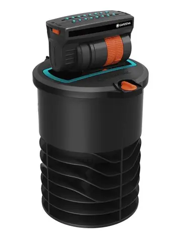 Gardena 08223-20 Výsuvný čtyřplošný zadešťovač OS 140 / Zavlažovaná plocha max.140 m2 / Dosah 2 m - 15 m