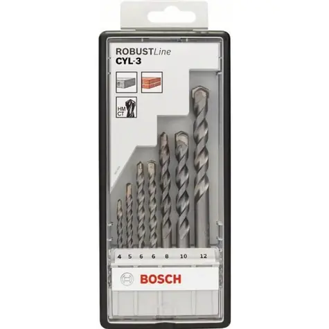 BOSCH 2607010545 / sada vrtáků do betonu Robust Line CYL-3 / 7dílná 