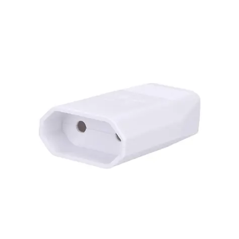 Solight P61 zásuvka plochá 2.5A přímá bílá / IP20