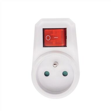 Solight P96 zásuvka 16A bílá vypínač / max 3680W