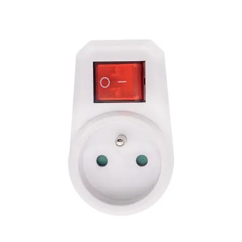 Solight P96 zásuvka 16A bílá vypínač / max 3680W