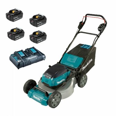 Makita DLM530PT4 / Akumulátorová sekačka na trávu / 18V x 2 / Šířka záběru 53.4 cm / koš 70 L 