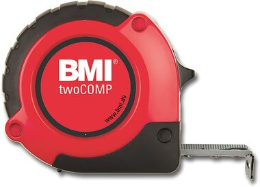 BMI twoCOMP PT14 8m / Metr svinovací 8m / Šířka pásky: 25 mm / opaskový klip