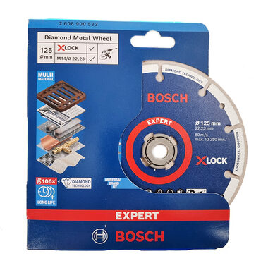 BOSCH 2608900533 / Diamantový kotouč na kov / X-LOCK / Průměr 125 x 22.23 mm 