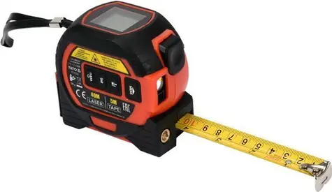 YATO YT-73122 / Svinovací metr 5m a laserový měřič vzdálenosti / od 0.2 do 40 m / 2x AAA