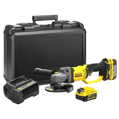 Stanley SFMCG400M2K / Aku úhlová bruska / 125mm / Li-Ion / 18V / 8500 ot-min / 2x 4Ah