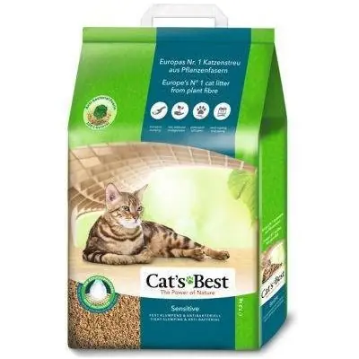 Cats Best Sensitive 20L / 7.2 kg / kočkolit / stelivo