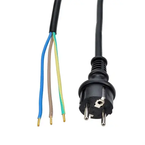 Solight PF38 flexo šňůra 2.5m černá / 3 x 2.5mm2 / gumová H07RN-F3