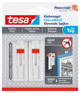 Tesa Powerstrips® 77774 Nalepovací hřebík na tapety a omítku / Nosnost 1 kg