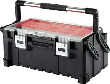 Keter Cantilever Tool Box 22" černá / Skříňka na nářadí / 57 x 24 x 31 cm