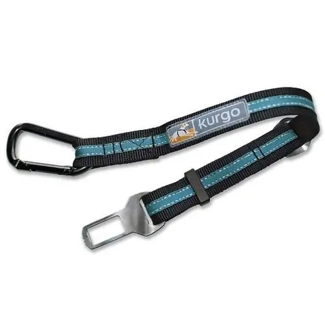 Kurgo Direct to Seatbelt Tether - modrá / Bezpečnostní autopás pro psa s upínacím mechanismem 