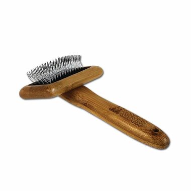 Bamboo Groom Malý kartáč s nerezovými hroty / Finišák