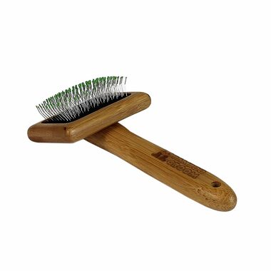 Bamboo Groom Malý jemný kartáč s nerezovými hroty / Finišák