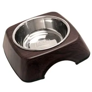 Flamingo Miska nerez v dřevěném stojánku 160ml wenge