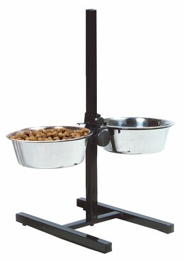 Karlie Stojan na misky včetně nerezových misek 2x22cm 2.5l