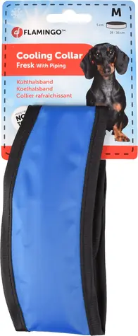 Flamingo chladicí obojek pro psy modro-černá - velikost  M 28-36cm