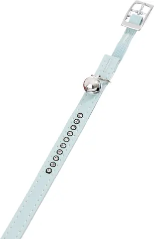 Flamingo ALP Obojek pro psy s rolničkou Monte Carlo modrá - 30x1cm