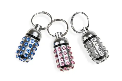 Karlie Adresář s kamínky stříbrná 15x8mm