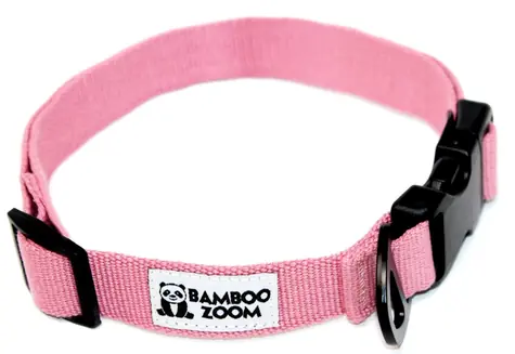 Bamboo Zoom Obojek pro psy růžová - velikost L