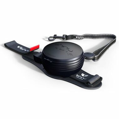 Lishinu3 vodítko černá - velikost M (8-12kg) / Hands-free samonavíjecí vodítko s lanem