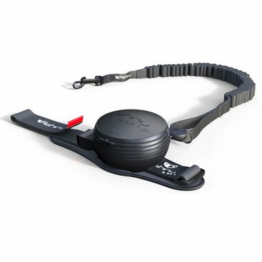 Lishinu3 Bungee vodítko černá - velikost L (13-40kg) / Hands-free samonavíjecí vodítko s lanem