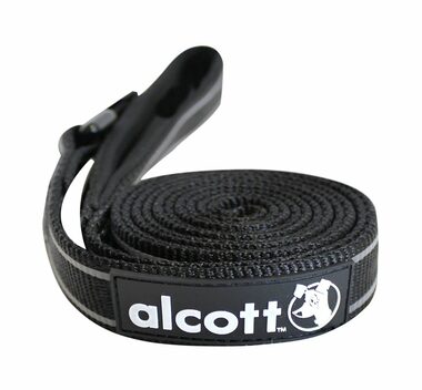 Alcott Reflexní vodítko pro psy černá - velikost S