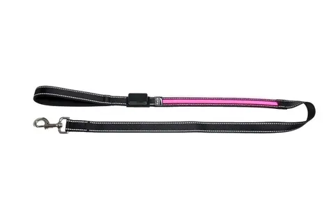 Karlie LED nylonové vodítko růžová s USB nabíjením 120cm