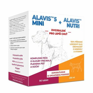 ALAVIS 5 MINI 60 tobolek + ALAVIS Nutri 200ml / Komplexní kloubní výživa pro psy malých plemen a kočky