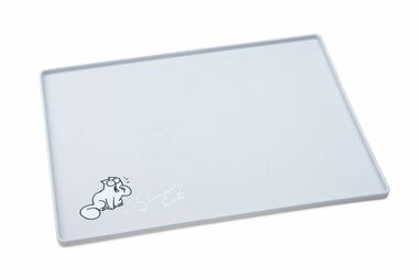 Karlie Simon's Cat Podložka pod misku pro kočky světle šedá 40x30x1 cm