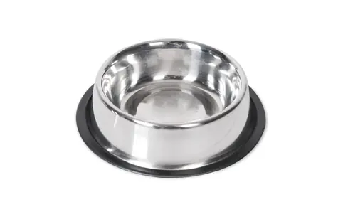 Karlie Nerezová miska s gumovým okrajem 13cm 450ml / doprodej