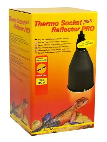 Lucky Reptile Thermo Socket plus Reflector "Plug and Play" Velký s konektorem / V.25 x 14 cm