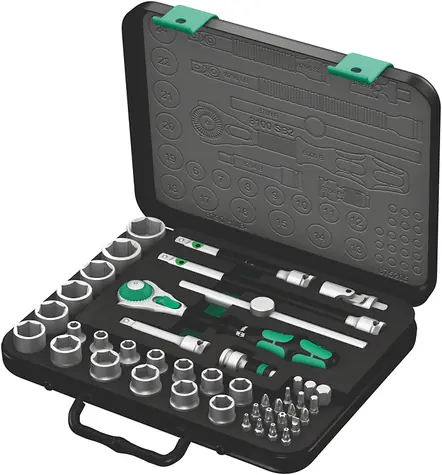 WERA 8100 SB 2 Ráčnová sada Zyklop Speed / upínací část 3/8" / metrická / 43 dílný