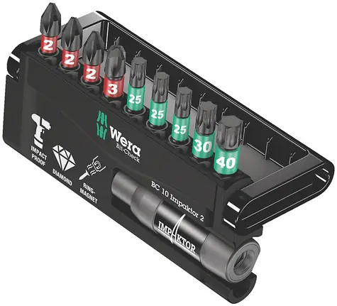 WERA Bit-Check 10 Impaktor 2 / 10 dílný