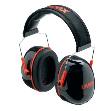 Uvex K3 2600003 černá-červená / Mušlové chrániče / náhlavní oblouk / SNR: 33 dB