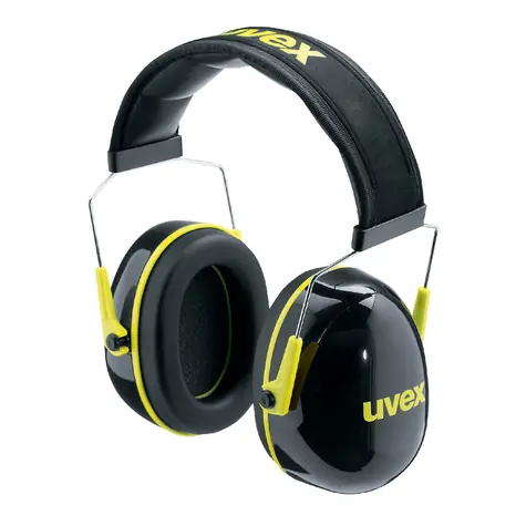 Uvex K2 2600002 černá-žlutá / Mušlové chrániče / náhlavní oblouk / SNR: 32 dB