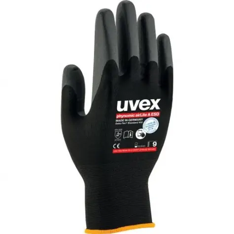 Uvex phynomic airLite A ESD - vel. 10 / Ochranné rukavice / Použití - suché a mírně vlhké pracovní prostředí
