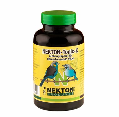 Nekton Tonic K 100g - krmivo s vitamíny & aminokyselinami a stopovými prvky pro zrnožravé ptáky.