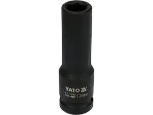 YATO YT-1032 / Nástavec 1/2" rázový šestihranný hluboký 12 mm / CrMo