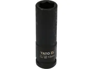 YATO YT-1035 / Nástavec 1/2" rázový šestihranný hluboký 15 mm / CrMo