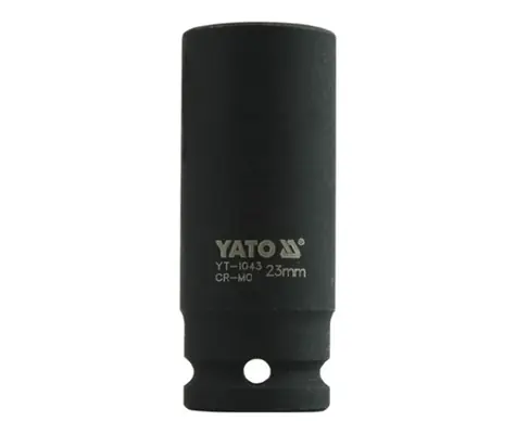 YATO YT-1043 / Nástavec 1/2" rázový šestihranný hluboký 23 mm / CrMo