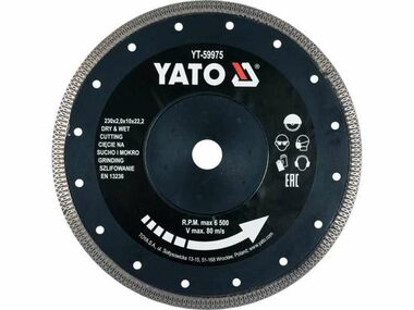 YATO YT-59975 / Diamantový kotouč na broušení keramiky 230mm