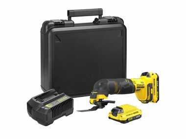 Stanley V20 SFMCE500D2K / Aku multifunkční oscilační bruska / 18V / 12000osc.-min / 2x 2.0Ah