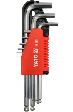 YATO YT-0505 / Sada klíčů imbus s kuličkou 9 ks delší